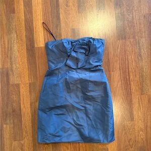 Jcrew taffeta Blue Strapless Dress